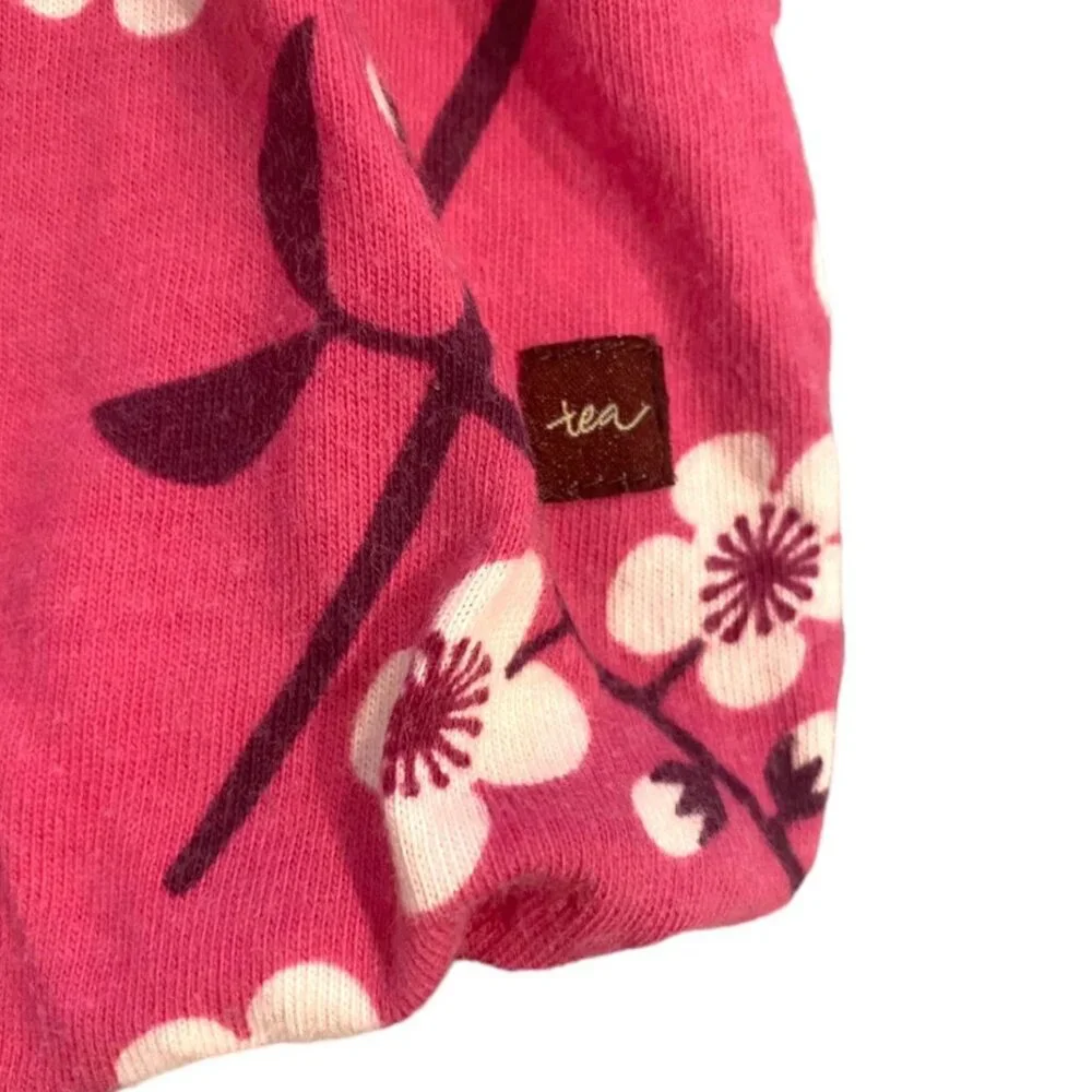 Tea Collection Sz 4 Pink Cherry Blossom Floral Bubble Dress